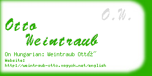 otto weintraub business card